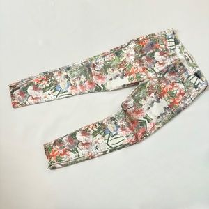 7 For All Mankind Floral Skinny Jeans